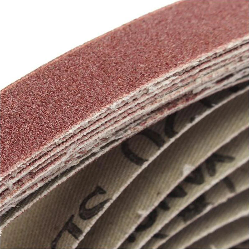 15x452mm Sanding Belt 60/80/100/120/240/400/600 Grit for M10 Sander Adapter Polishing Machine Abrasive Tools