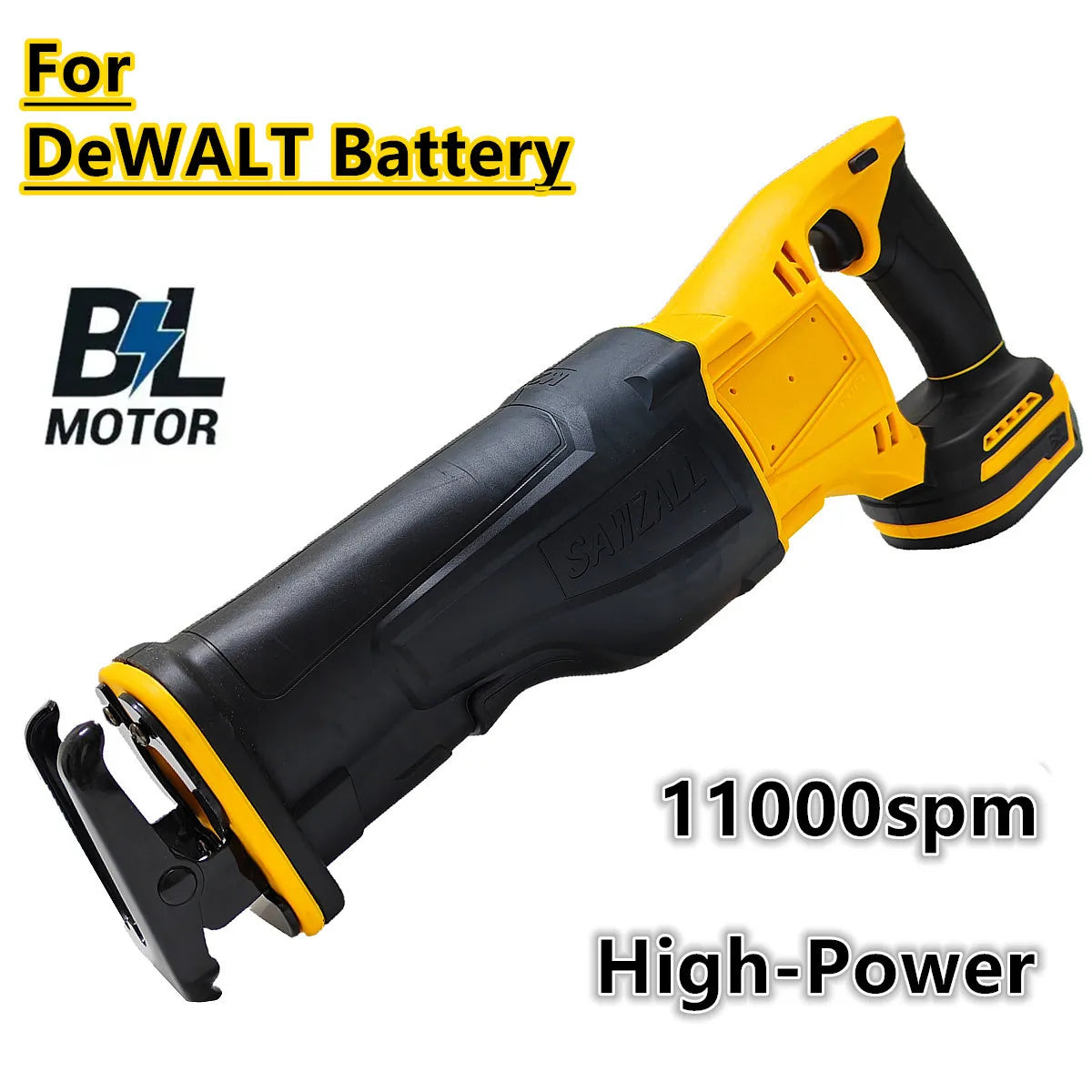 For DeWALT 20V 18V Battery Brushless Reciprocating Saw 11000spm Electric Saber Saw Metal Wood Cutting Machine Power Tools