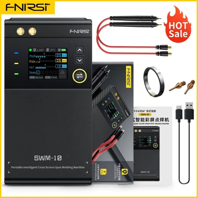 FNIRSI SWM-10 Portable Battery Spot Welder DIY Mini Welding Machine 18650 Battery Pack Welding Tool 5000mah Weldable 0.25mm