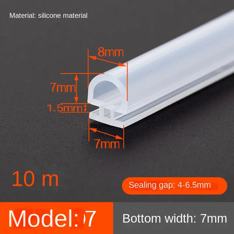 10M Bottom Width 4/5/6/7mm Sealing Strips Bridge Aluminum Door/Window Sealed Plastic Strips Energy Saving