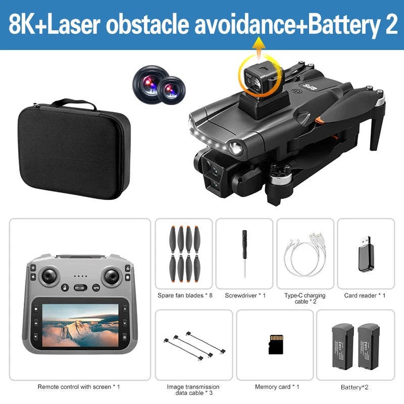 Lenovo V198MAX Drone GPS 8K HD Aerial Photography 4K Dual Camera Brushless Quadrotor Laser Obstacle Avoidance Aerial Optical toy