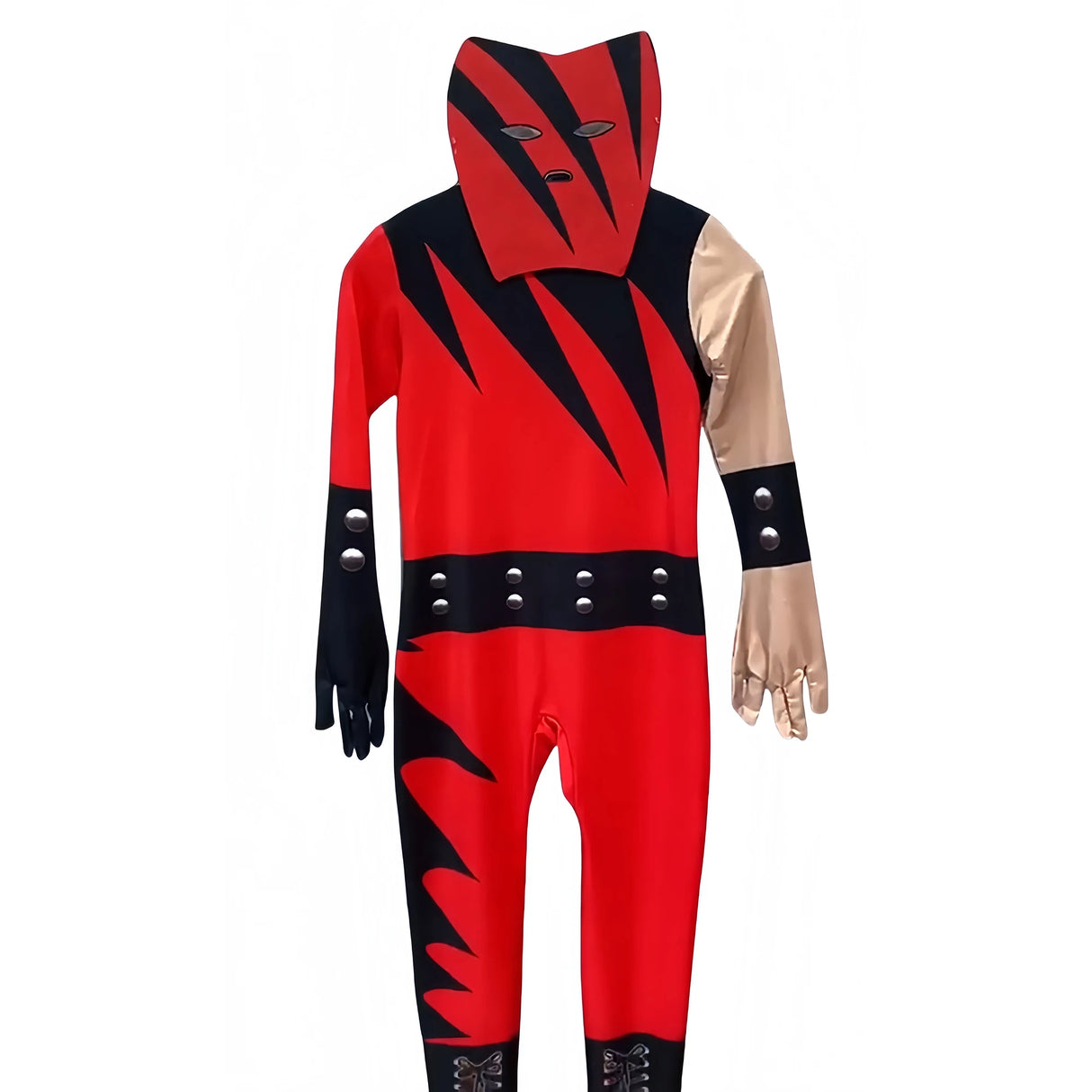 1997 WWE Superstar Wrestler Cosplay Costume Outfit Kids Child Tight Clothes Halloween Jumpsuit WWE Kane Cosplay Mask Suit