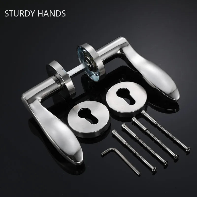 1set Stainless Steel Universal Door Knob Bedroom Split Door Lock Handle Door Handle Hardware Door Handles for Interior Doors