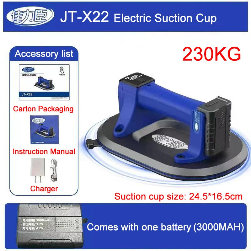 2025 New Industrial Grade Electric Vacuum Suction Cup 300KG Load Heavy Duty Granite Tile Glass Lifter