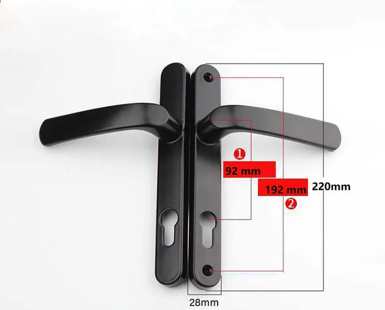 Narrow Universal Security Sliding Door Handle Size 85mm 92mm Aluminium Alloy Door Handle Panel Room Door Panel Security Locks