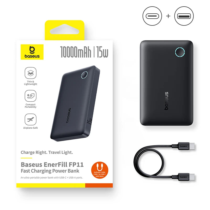 Baseus 10000mAh portable power bank 5W fast charging