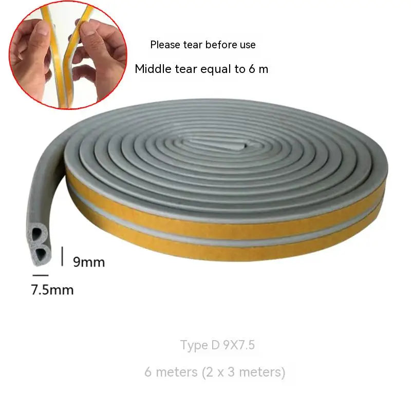 Door and window sealing strip, window windproof, warm insulation, aluminum alloy anti-theft door, door seam, door bottom soundpr