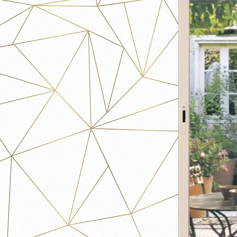 3D Frosted Decorative Window Film Privacy Static Cling Adhesive Stained Glass Film Matte Decals UV Protection Window Stickers