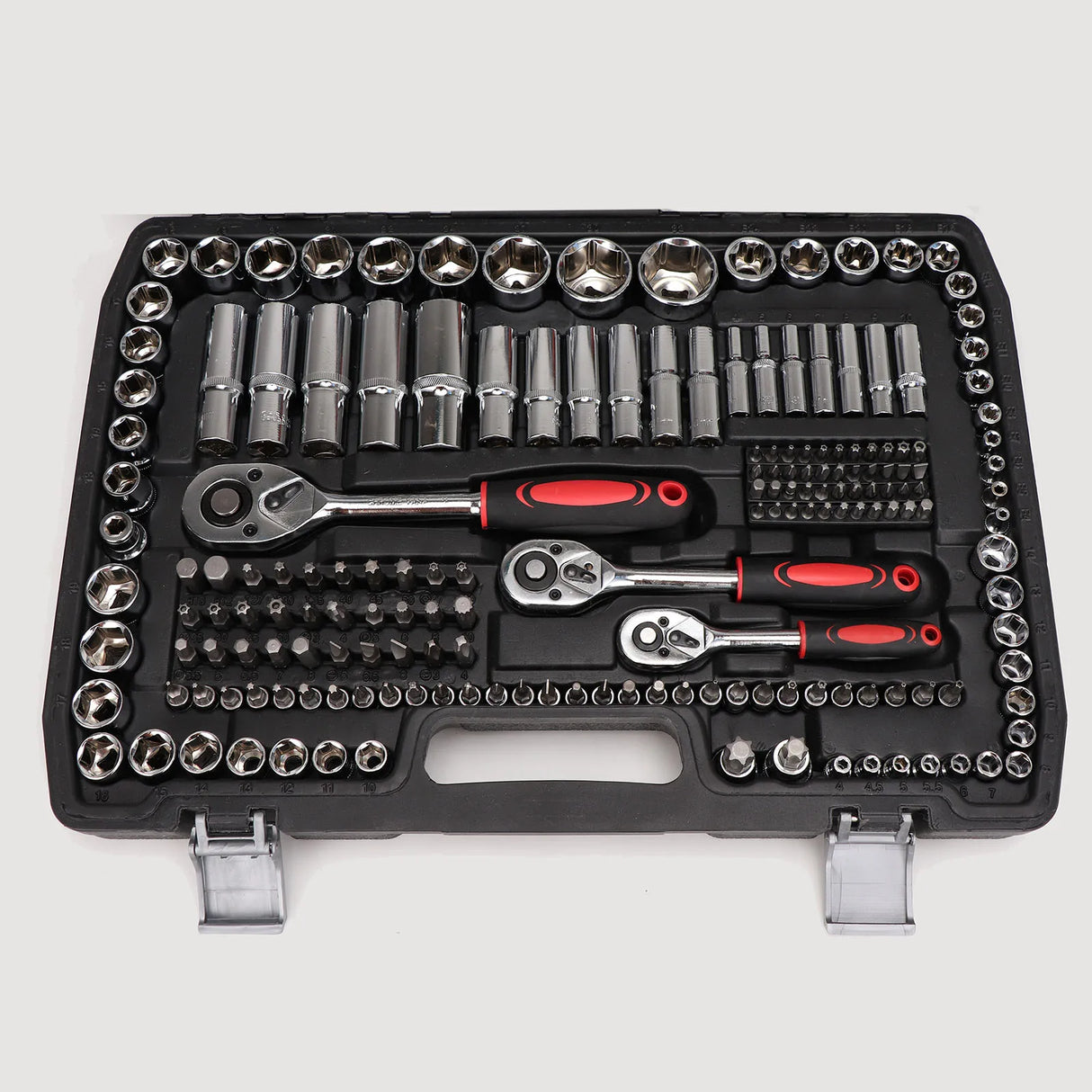 216PCS Professional Ratchet Wrench Socket Set 1/2" 1/4" 3/8" Wrench Repair Tool Home Repair Set with Black Box
