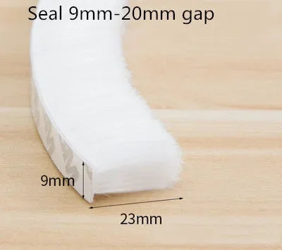 10/5Meters Brush Strip Self Adhesive Door Window Sealing Strip Home Door Window Sound Insulation Seal Film Door Weather Strip