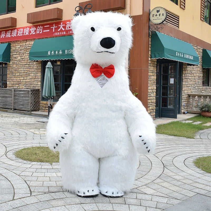 Giant Plush Polar Bear Inflatable Mascot Costume Carnival Activity Show Cartoon Martha Bear Birthday Party Role Play Props