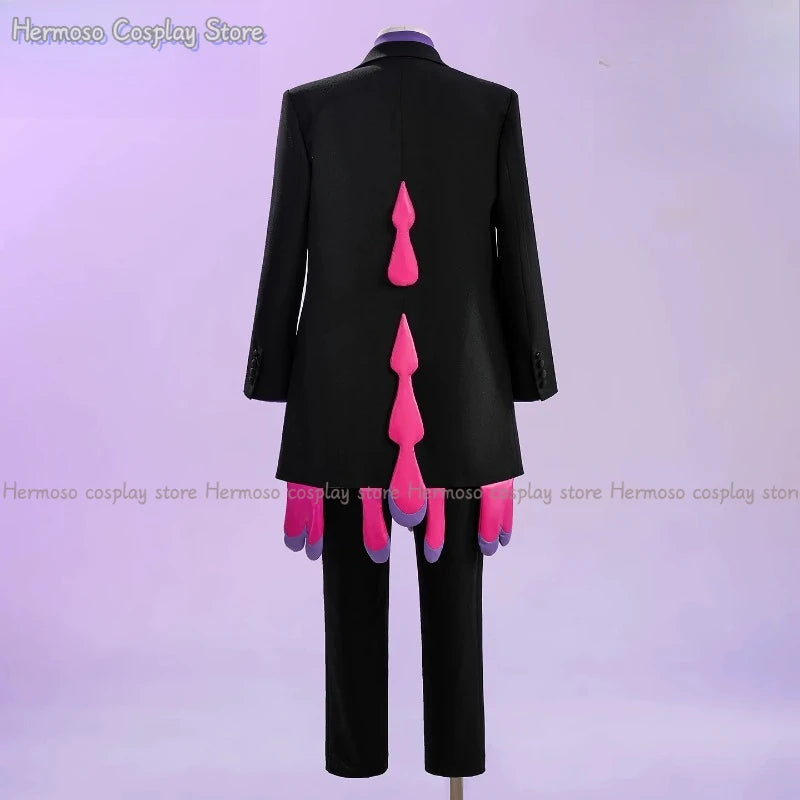 Male Corbeau Cosplay Costume Karasuba Roleplay Uniform Coat Pant Glasses Necktie Men Adult Clothing Outfits Halloween Party Suit