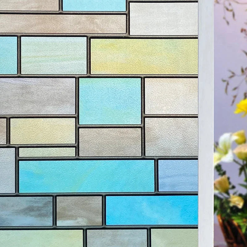 2/3m Flower Window Film Vinyl Opaque Glass Film Privacy Protection Glass 3D Stickers Stained Window Glass Films Home Decoration