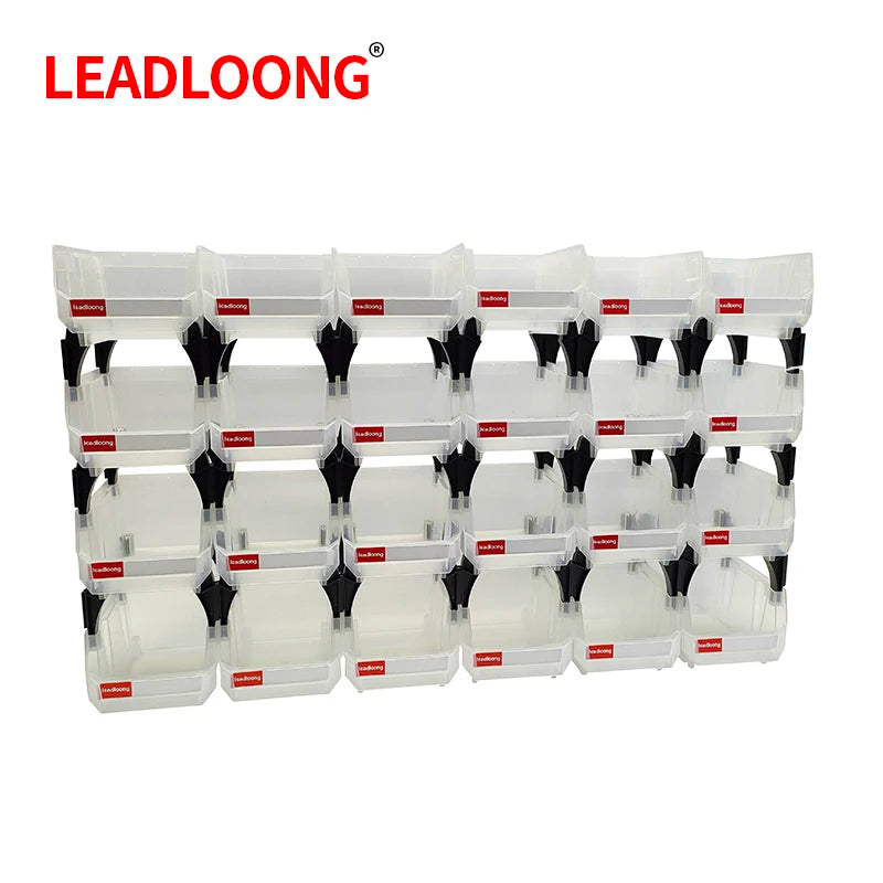 V1310 Plastic Stackable Storage Bins Screw Storage Boxes Stackable Bin (6/24pcs)