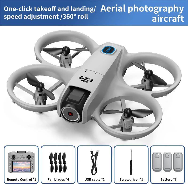 Lenovo GT3 Drone 4.3" Screen Optical Flow Obstacle Avoidance Dual Camera LED RC Quadcopter 2026 New Portable Gift Toy