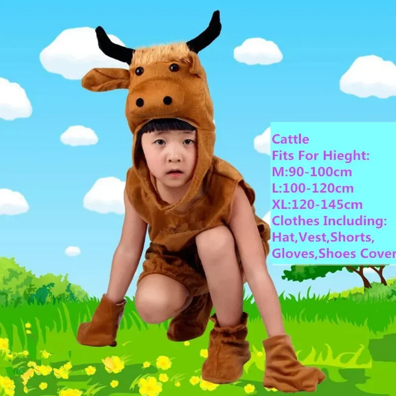 Cute Multiple Animal Costume Children Kids Boys Girls Summer Short Cosplay Costumes Carnival Party Dress Halloween