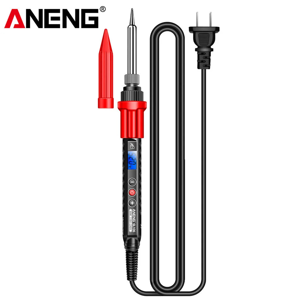 ANENG SL106 Electric Soldering Irons Adjustable Temperature Welding Solder Rework Station Heat Pencil Tip Repair Tools 110V/220V