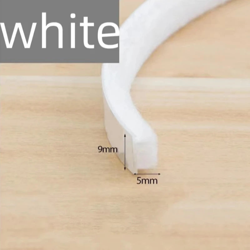 5/10/20M Self-adhesive Wool Sealing Strip, Aluminum Alloy Door And Window Insulation, Sound Insulation, And Collision Prevention