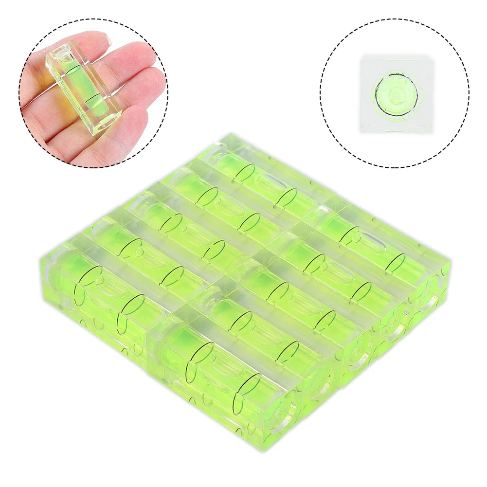 5/10pcs Mini Spirit Square Bubble Level Protractor Precision Level Cylinder Level Horizontal Bead Level Measuring Tools