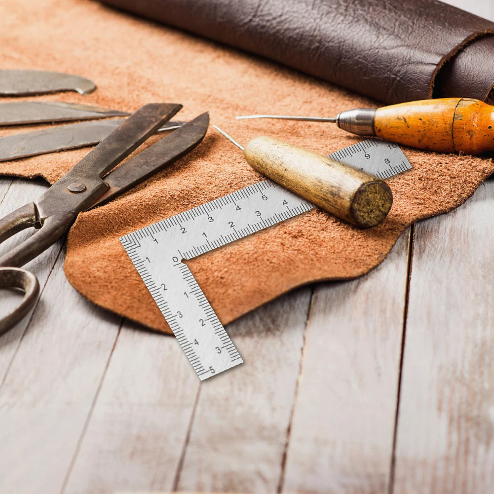 Mini L Square Ruler Measuring Layout Tool Stainless Steel Square L Shape Ruler Precision For Building Framing Gauges