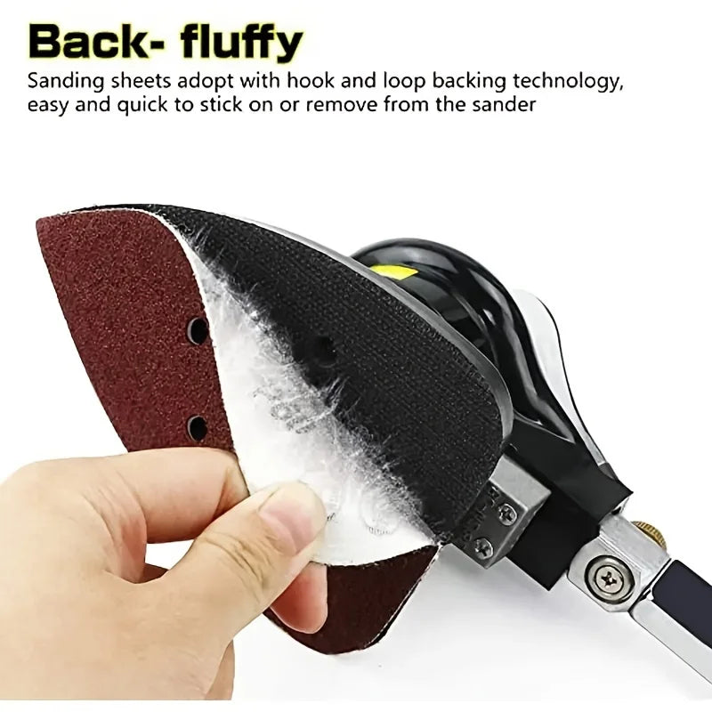 60pcs Triangle Sanding Pads - 6 Holes, 60/80/120/180/240/320 Grits For Delta Sanders/Multi-Sanders - Perfect For Your Toolbox!