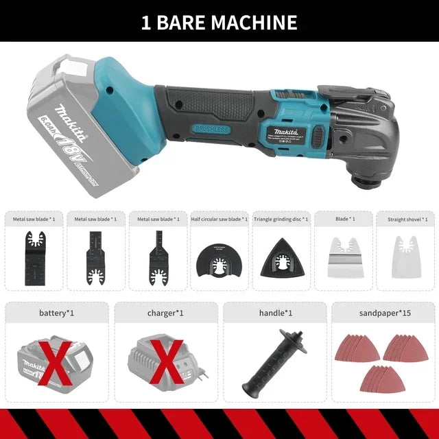2025 New Makita Brushless Quick Release Oscillating 18V Tool Multi Functional Tool Renovator Electric Trimmer Compatible For 18V