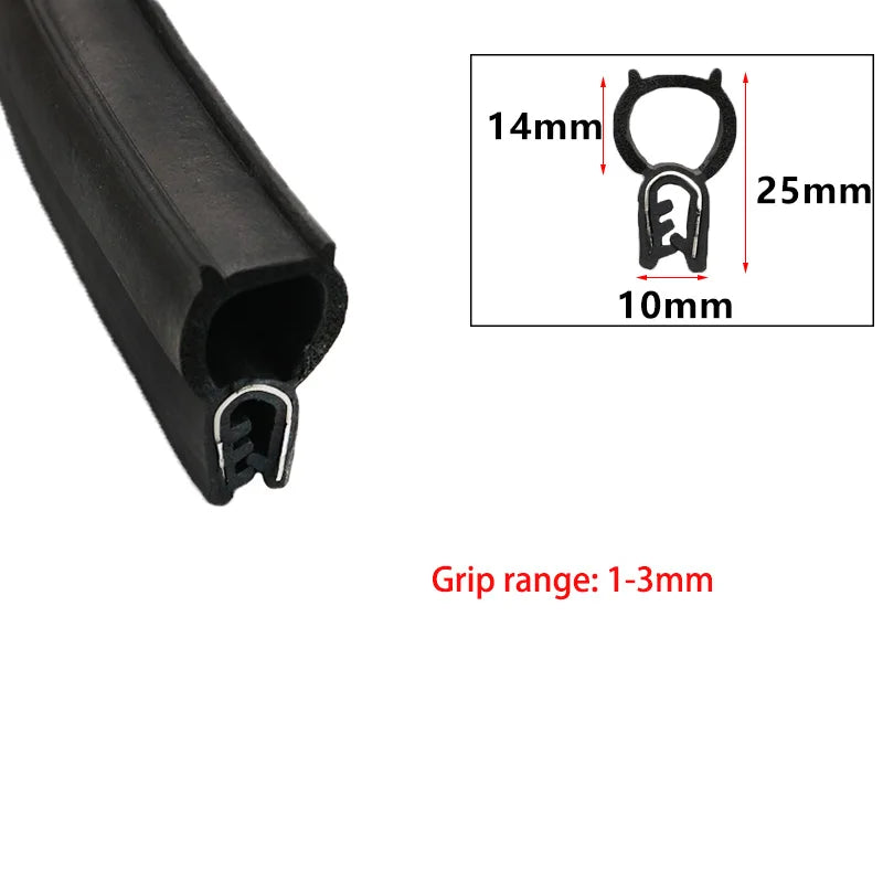 1/3meter Door Edge Guard Rubber Sealing Strip U Type Hardwearing Car Ship Dustproof Trim Soundproofing Waterproof Sealings Parts