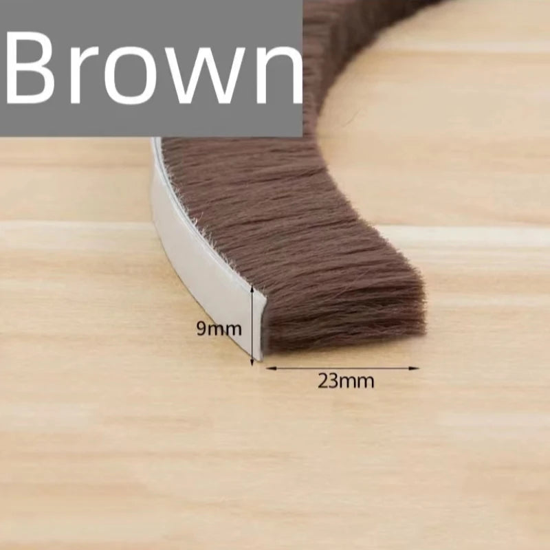 5/10/20M Self-adhesive Wool Sealing Strip, Aluminum Alloy Door And Window Insulation, Sound Insulation, And Collision Prevention