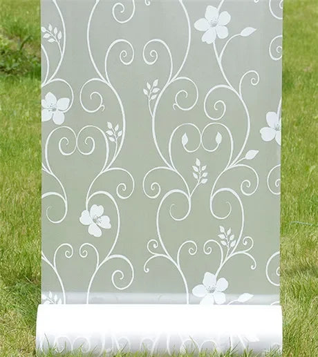 Decorative Privacy Vinyl Window Adhesive Film Window Sticker Decals Waterproof Sun UV Protection Bamboo Sliding Door Bathroom