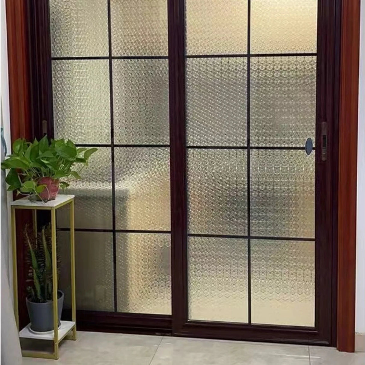 3D Diamond Glass Sticker Opaque Bathroom Window Anti-Peeping Glass Film Privacy Waterproof Electrostatic Adsorption Glass Window Sticker