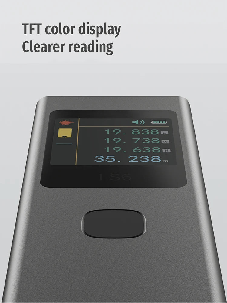DUKA ATuMan Mini Laser Rangefinder LS6 40m Distance Angle Meter Measuring Tools Portable Rechargeable with Laser Line Marker