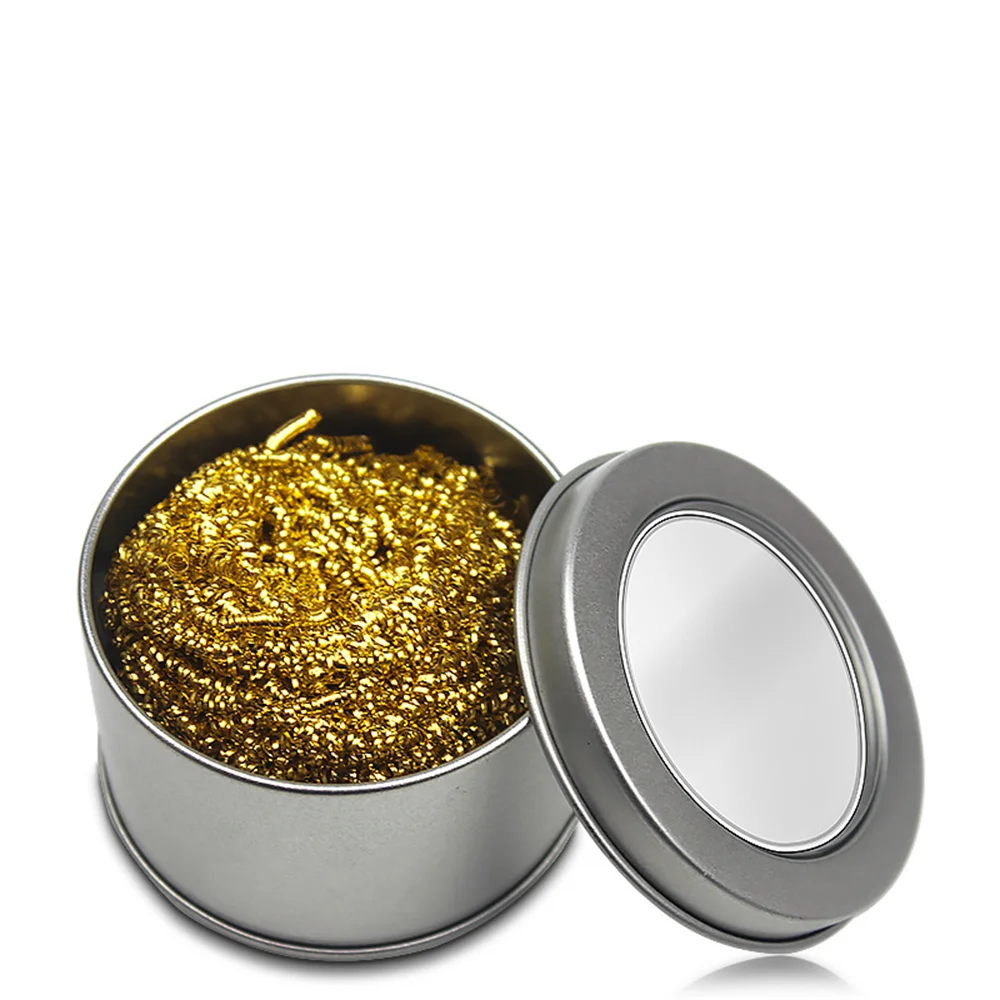 Soldering Iron Tip Cleaner Non-Slip Solder Tip Cleaning Wire Ball Tin Remove For Cleaning Soldering Irons And Tips