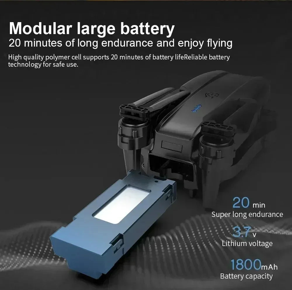 E99 PRO Drone with Flash Professional HD Dual Camera WIFI Obstacle Avoidance RC Helicopters Aerial Photography Quadcopter