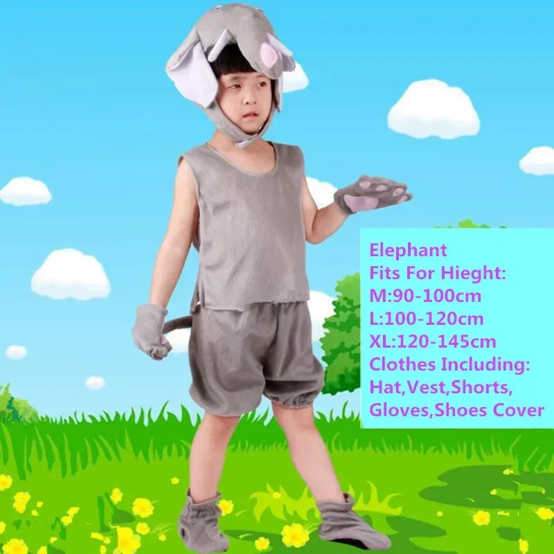 Cute Multiple Animal Costume Children Kids Boys Girls Summer Short Cosplay Costumes Carnival Party Dress Halloween