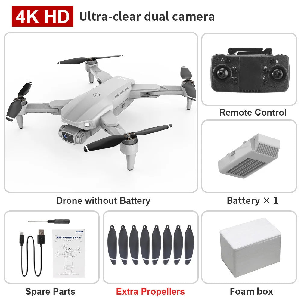 Drone L900 Pro 5G GPS 4K Professional HD Dual Camera Photography Brushless Foldable Quadcopter RC Distance 1.2KM Drones Toys