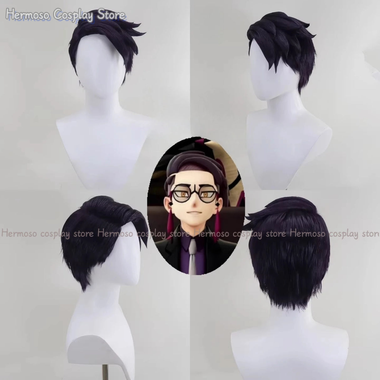 Male Corbeau Cosplay Costume Karasuba Roleplay Uniform Coat Pant Glasses Necktie Men Adult Clothing Outfits Halloween Party Suit