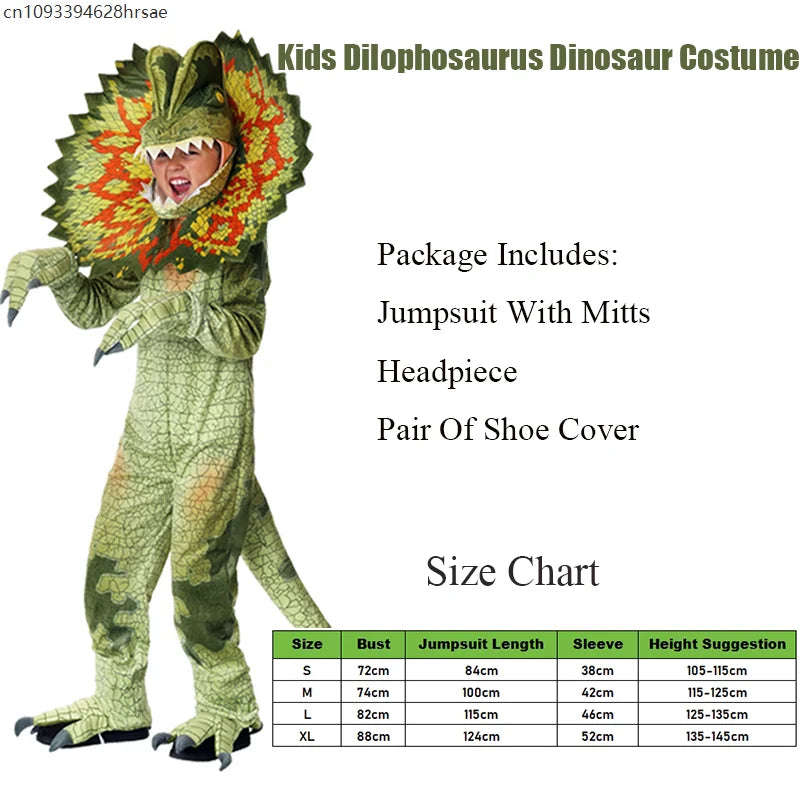 2025 New T-Rex Dilophosaurus Boy Halloween Outfit Triceratops Onesie Outfit Child Spinosaurus Dinosaur Costume