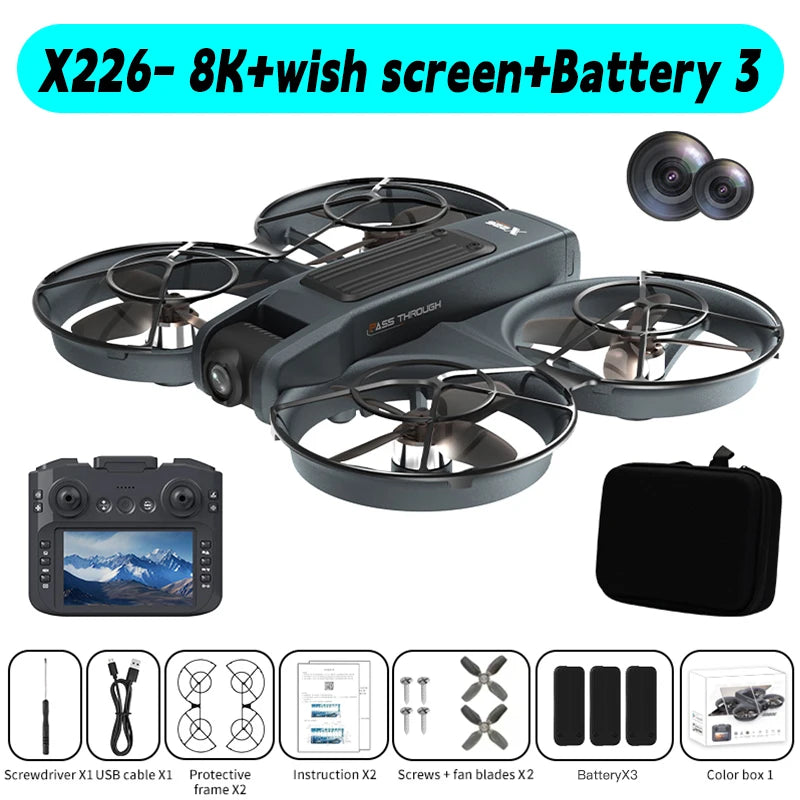 Lenovo Mini Drone X226/X226VR Drones 4K Professional Remote Control Helicopter Plane RC Dron Quadcopter Toys Gift for Kids