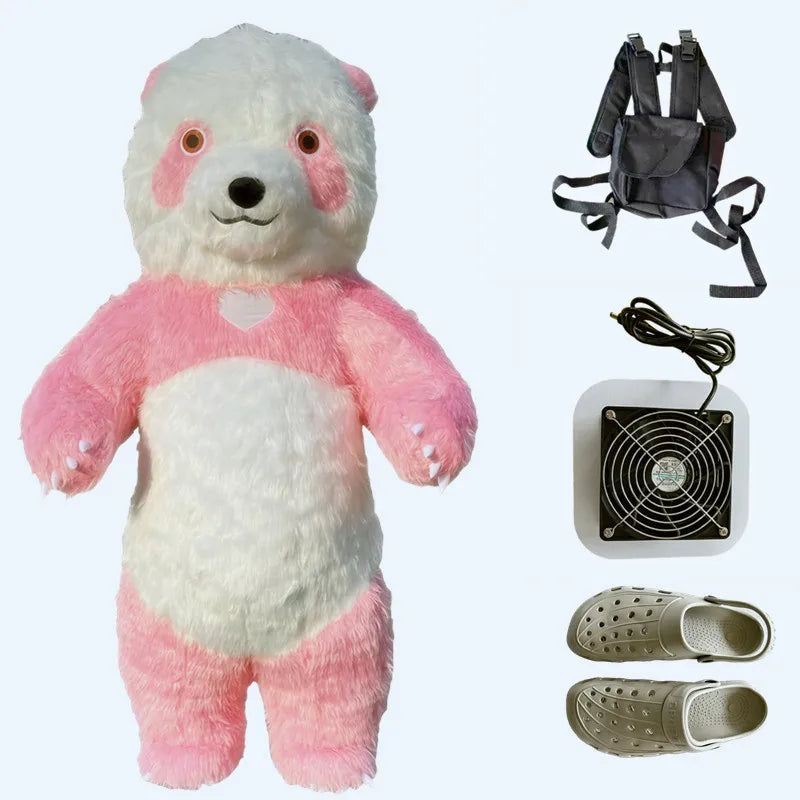 Giant Polar Bear Inflatable Costume Street Funny Polar Bear Mascot Costume Party Cosplay Plush Doll Inflatable Mascot Costume