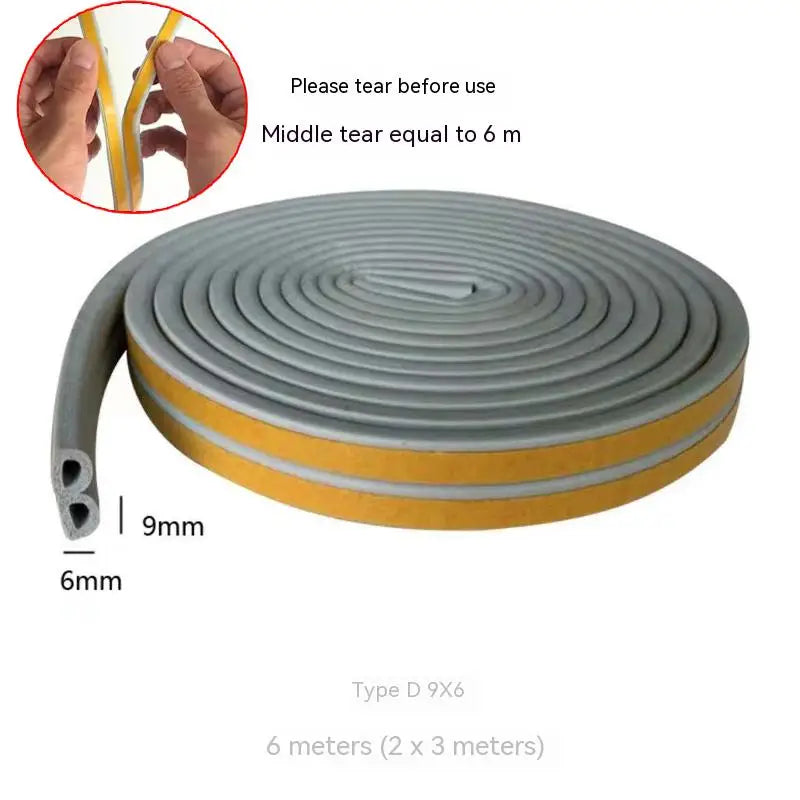 Door and window sealing strip, window windproof, warm insulation, aluminum alloy anti-theft door, door seam, door bottom soundpr