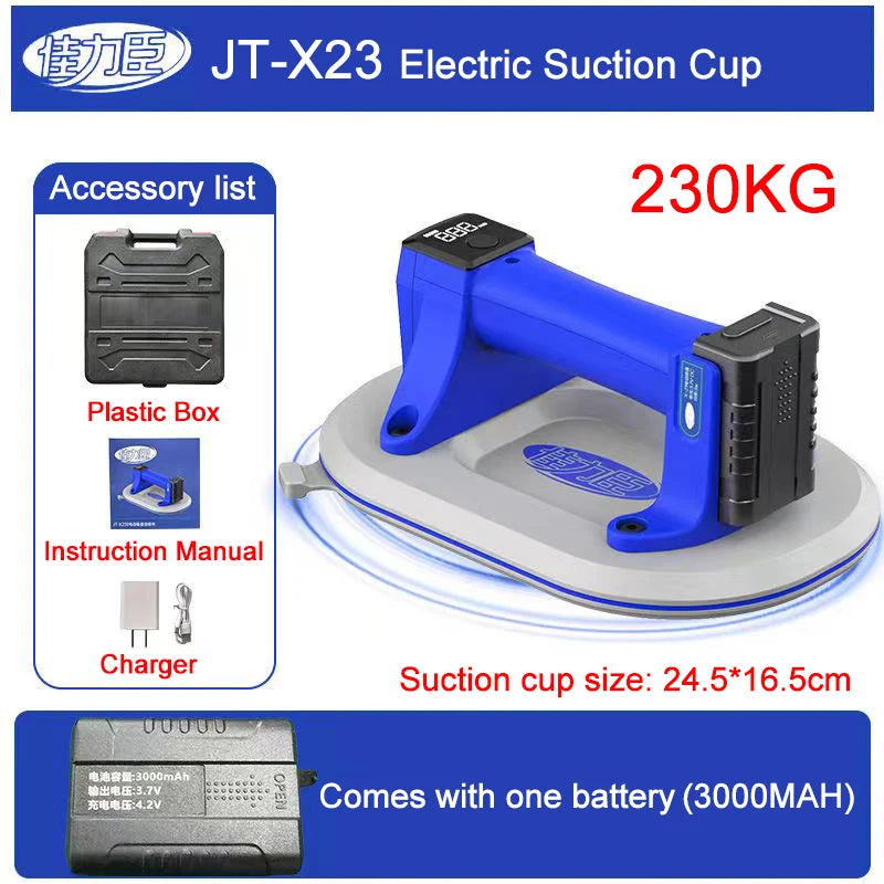 2025 New Industrial Grade Electric Vacuum Suction Cup 300KG Load Heavy Duty Granite Tile Glass Lifter