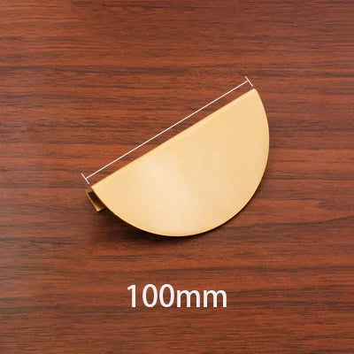 2pcs/Set H65 Round Semicircle Solid Brass Cabinet Knobs Handles Drawer Furnitures Cupboard Wardrobe Knobs Book Cabinet Door Pull