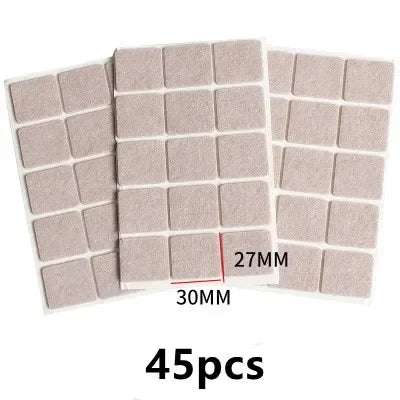 3-72Pcs Felt Chair Leg Pads 3mm Thick Floor Scratch Protector Mat Mute Non-slip Self Adhesive DIY Furniture Accessories