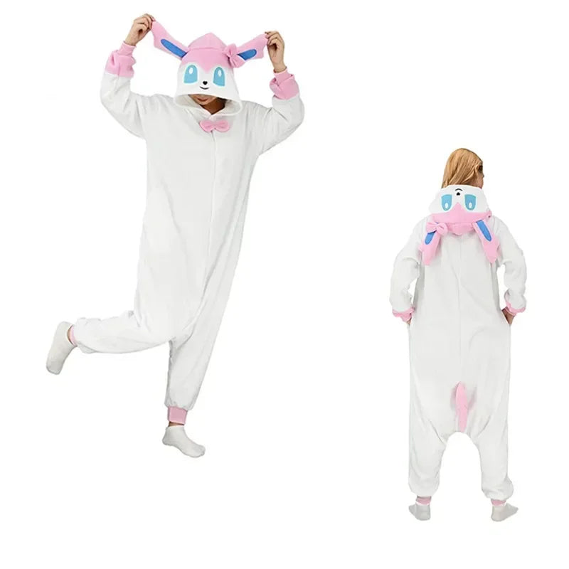 Snorlax Squirtle Mewtwo Onesie Kigurumi Gengar Cosplay Costume Halloween Adult Anime Cat Eevee Pajamas Pijama