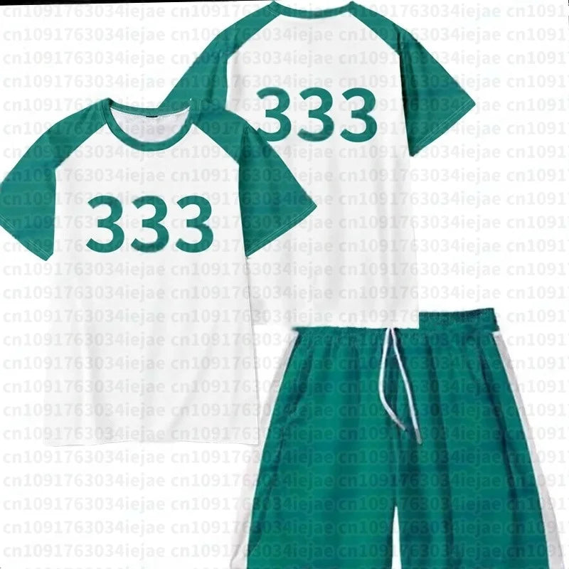 2026 Round Six T-shirt Seong Gi-hun Cosplay Costume Tracksuit Calamari Games Disguise Caarnival Party Clothes For Men Women