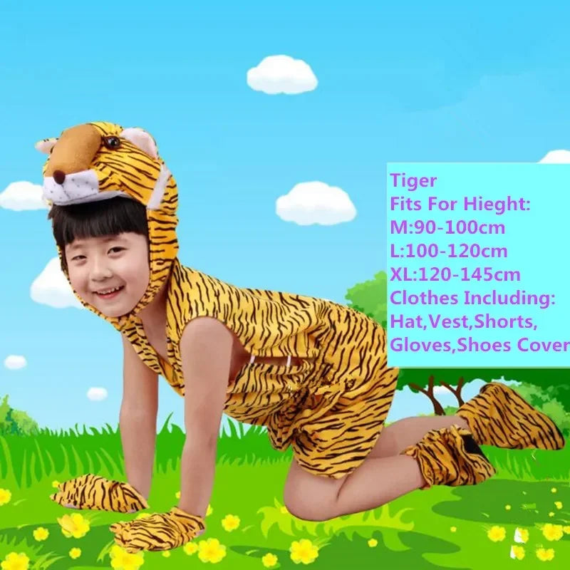 Cute Multiple Animal Costume Children Kids Boys Girls Summer Short Cosplay Costumes Carnival Party Dress Halloween