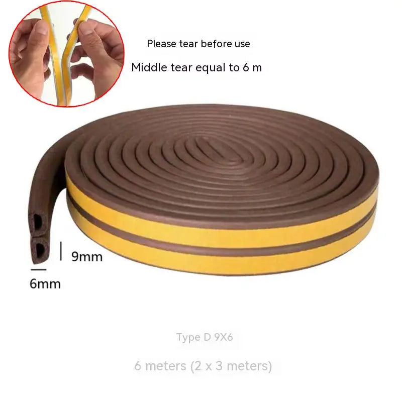 Door and window sealing strip, window windproof, warm insulation, aluminum alloy anti-theft door, door seam, door bottom soundpr