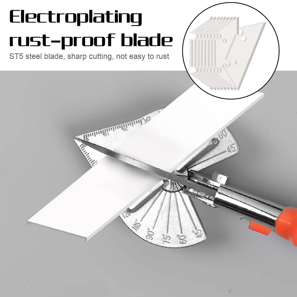 45-135 Degree Multi-angle Mitre Bevel Shear Scissors (With up to 20x Replacement Blades and Spanner)