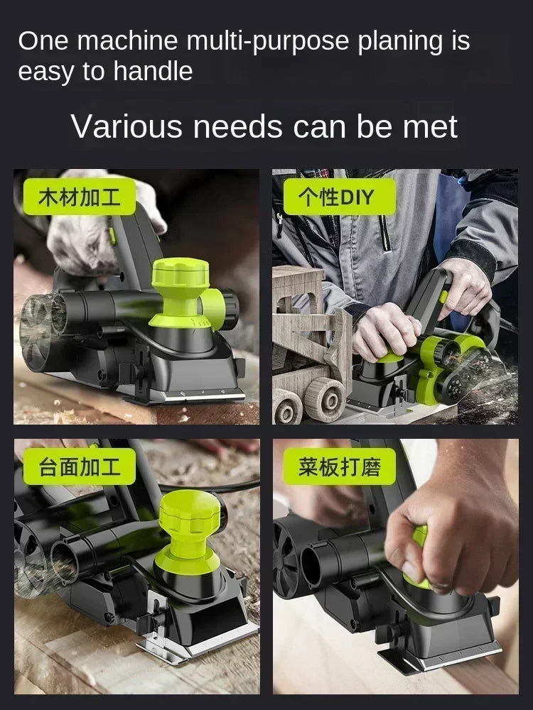 220V Multi-functional Electric Planer with Handheld Design for Woodworking Electric Planer for Small Scale Woodworking C