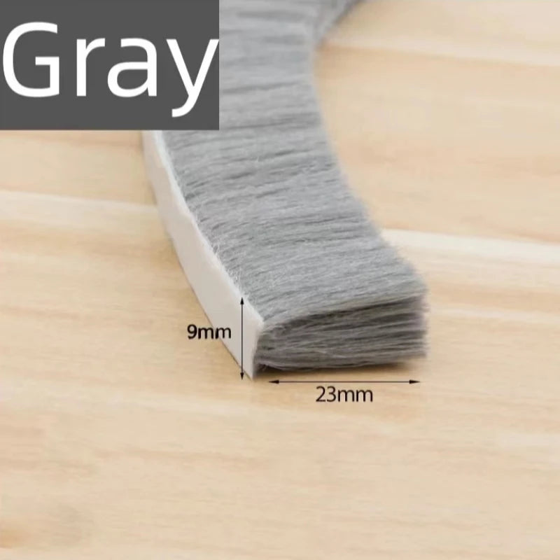 5/10/20M Self-adhesive Wool Sealing Strip, Aluminum Alloy Door And Window Insulation, Sound Insulation, And Collision Prevention